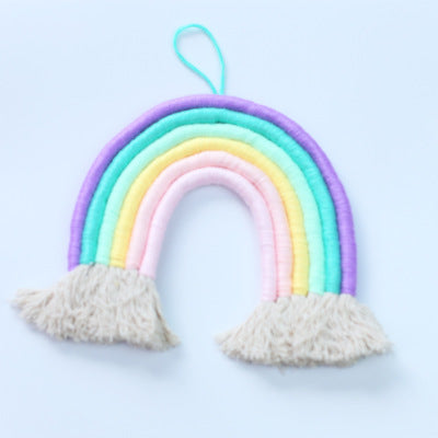 Rainbow Hand-Woven Hanging Tassels Tapestry