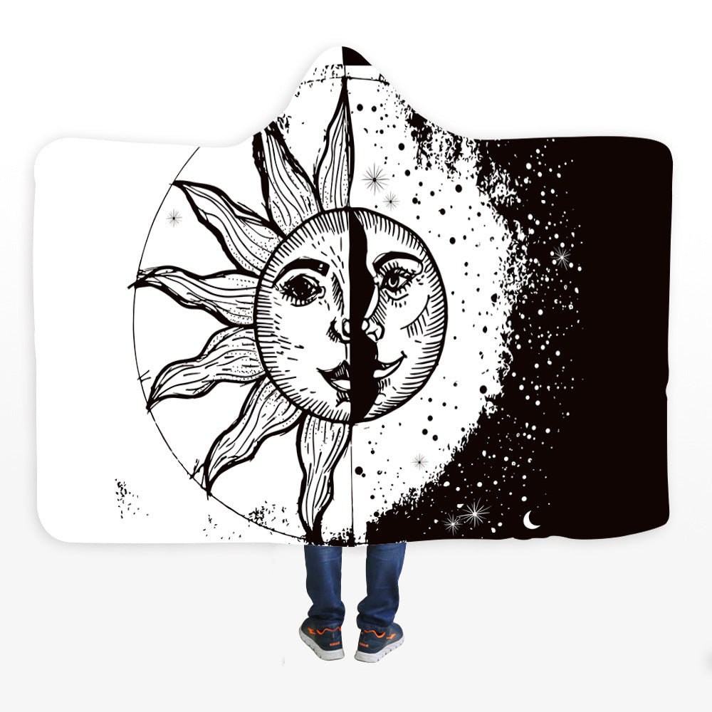 Hoodie Blanket Cloak Portable Microfiber Blanket