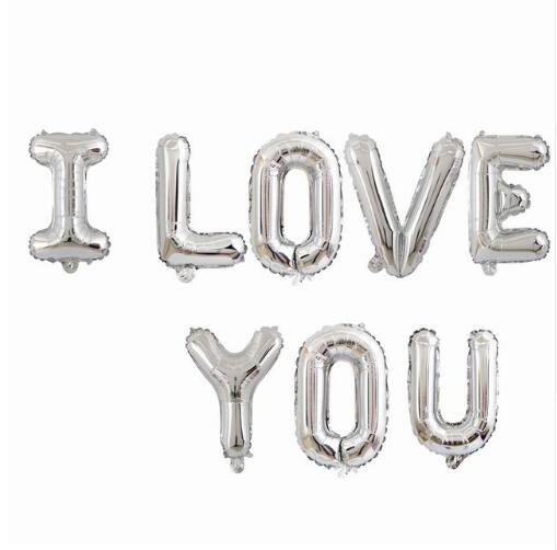 I LOVE YOU Letter Foil Balloons