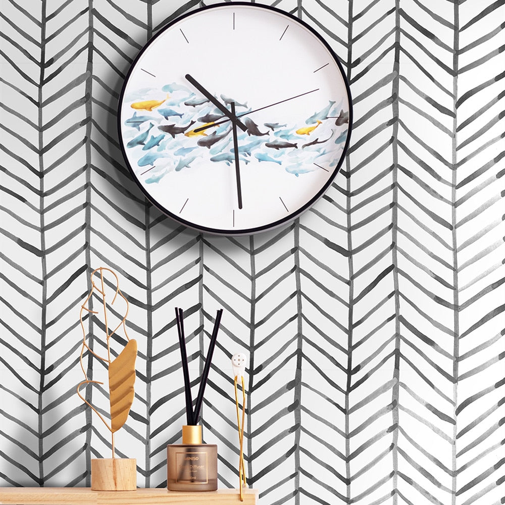 Modern Herringbone Wallpaper