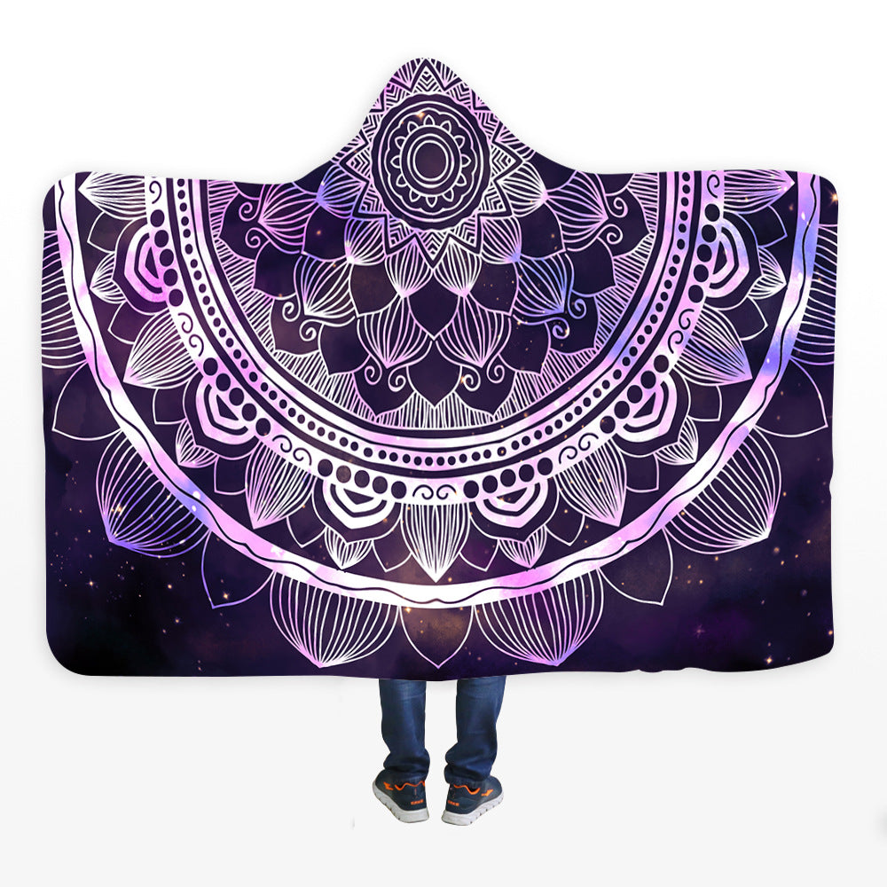 Hoodie Blanket Cloak Portable Microfiber Blanket