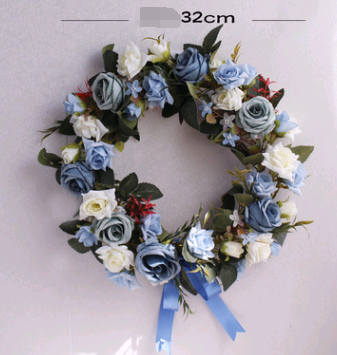 High Simulation Rose Wreath Enamel