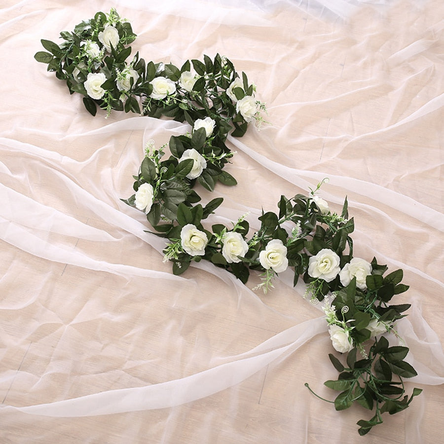 Artificial Rose Vine Hanging Flowers