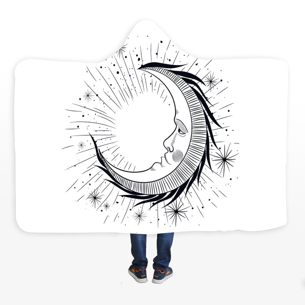 Hoodie Blanket Cloak Portable Microfiber Blanket
