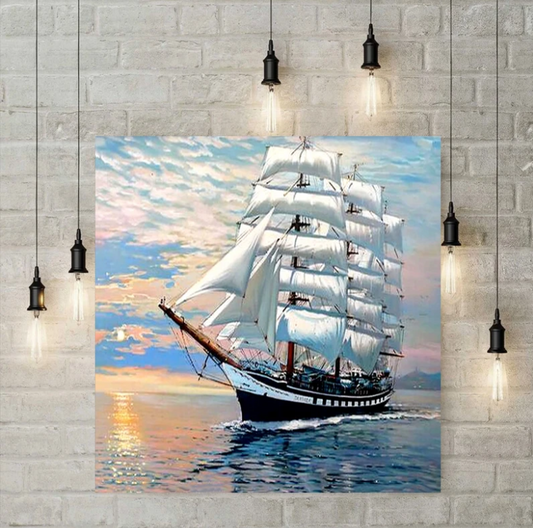 Sailing Diamond Painting at Sunset