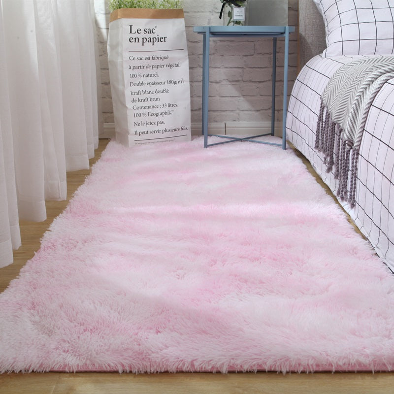 Carpet Floor Mat - Tie-dyed Variegated Silk Wool
