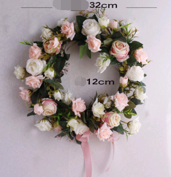 High Simulation Rose Wreath Enamel