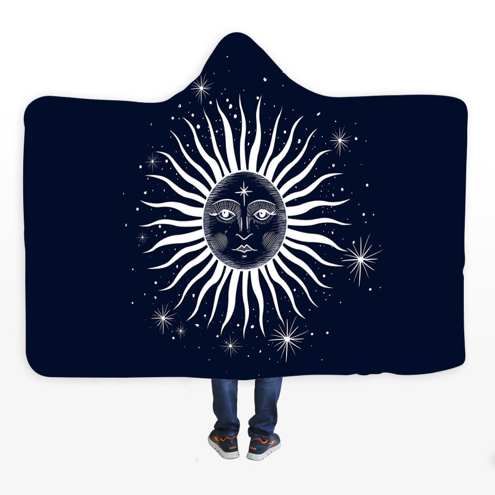 Hoodie Blanket Cloak Portable Microfiber Blanket