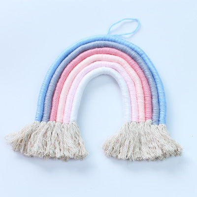 Rainbow Hand-Woven Hanging Tassels Tapestry