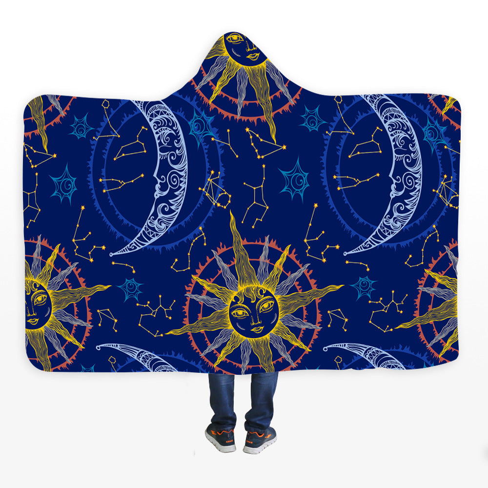 Hoodie Blanket Cloak Portable Microfiber Blanket