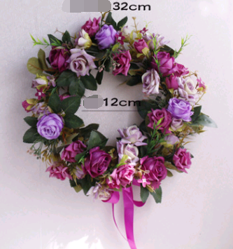 High Simulation Rose Wreath Enamel