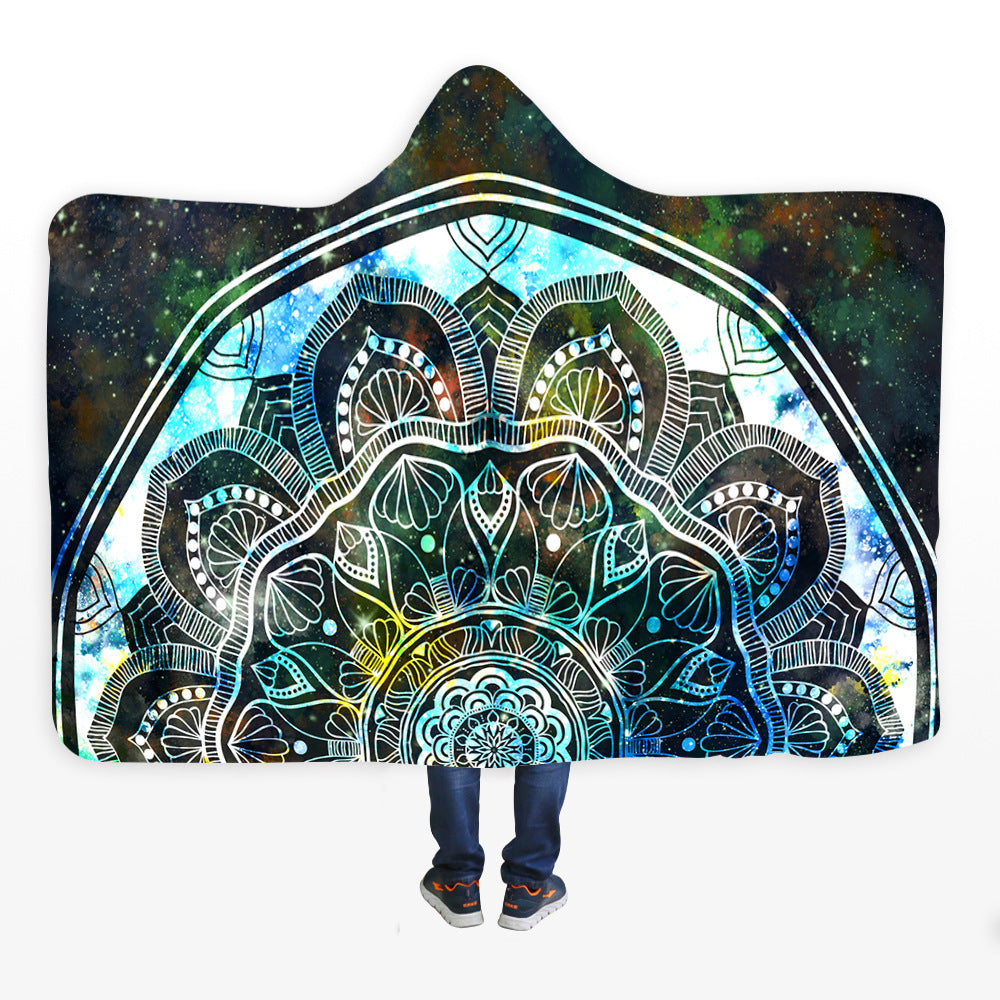 Hoodie Blanket Cloak Portable Microfiber Blanket