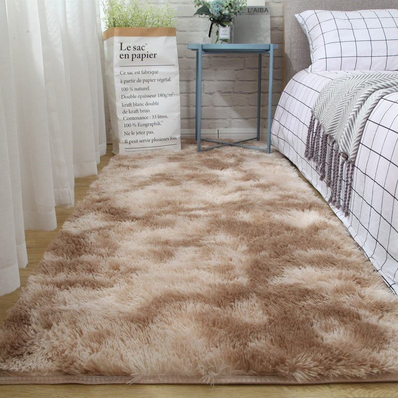 Carpet Floor Mat - Tie-dyed Variegated Silk Wool