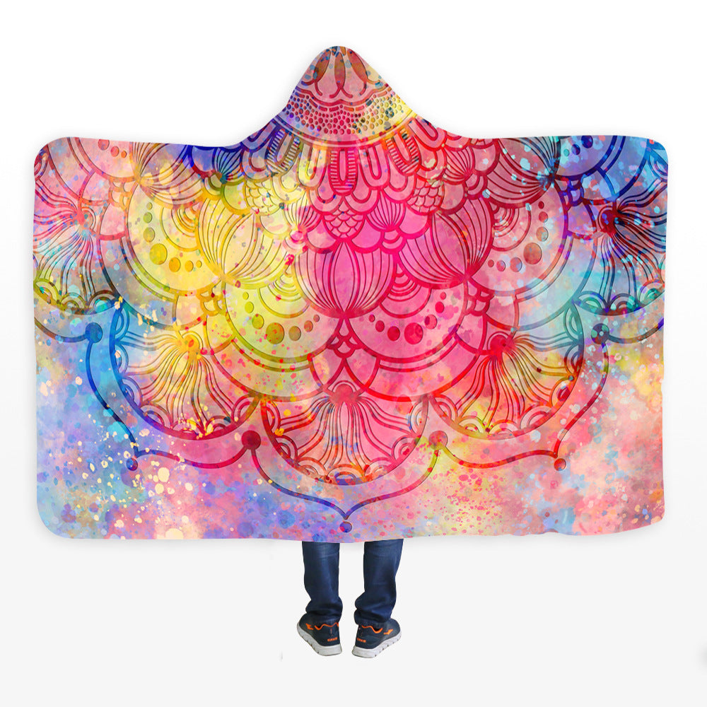 Hoodie Blanket Cloak Portable Microfiber Blanket