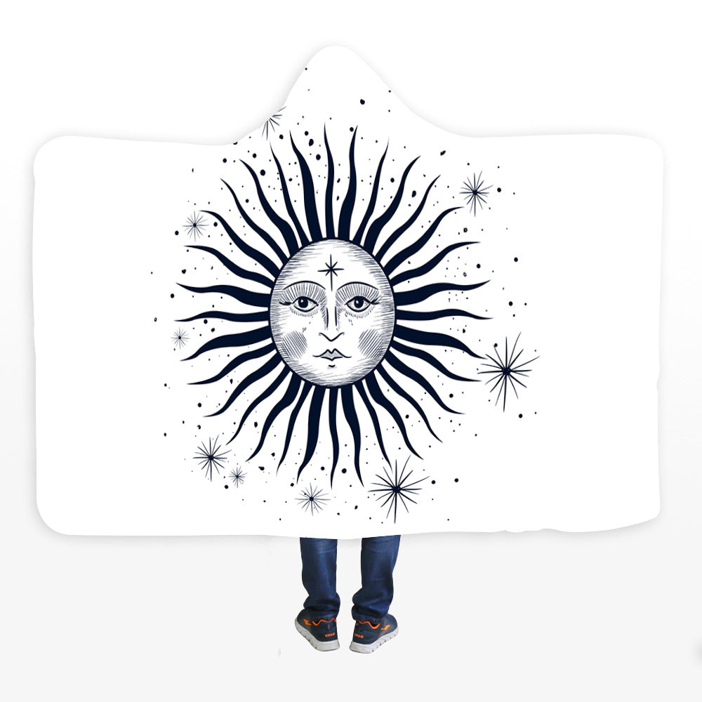 Hoodie Blanket Cloak Portable Microfiber Blanket