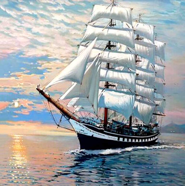 Sailing Diamond Painting at Sunset