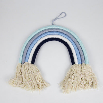Rainbow Hand-Woven Hanging Tassels Tapestry