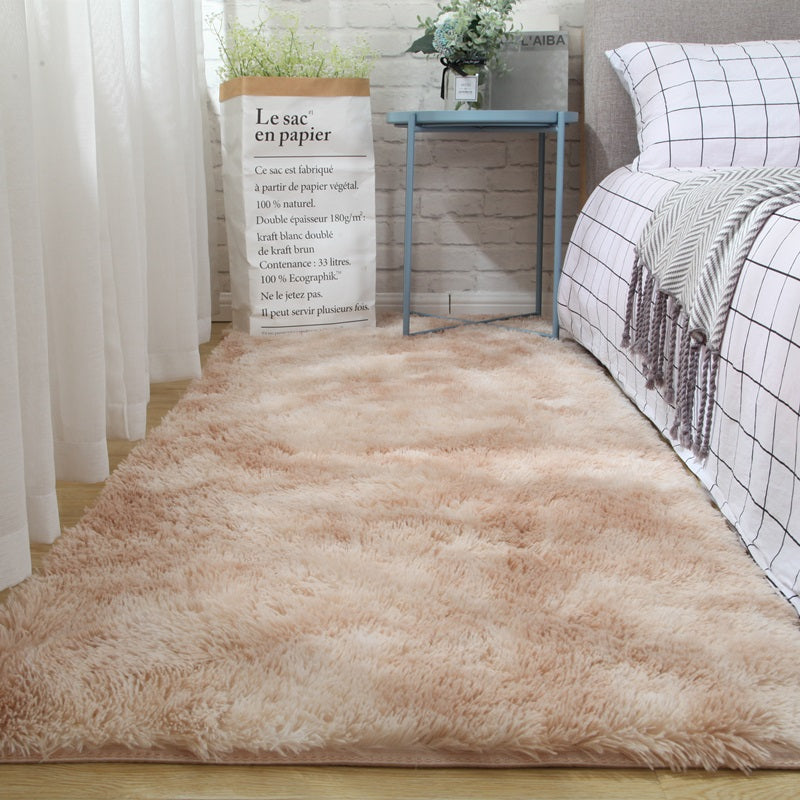 Carpet Floor Mat - Tie-dyed Variegated Silk Wool