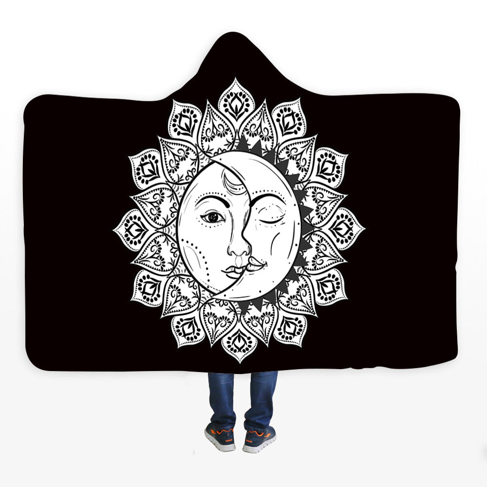Hoodie Blanket Cloak Portable Microfiber Blanket