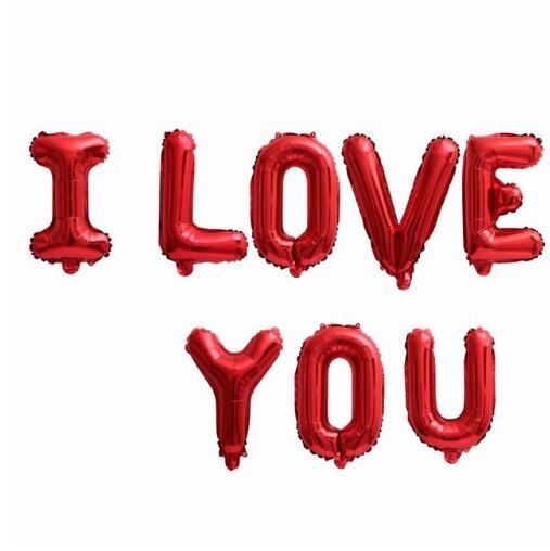I LOVE YOU Letter Foil Balloons