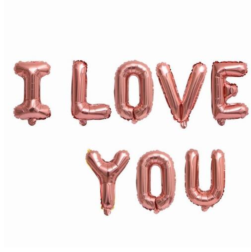 I LOVE YOU Letter Foil Balloons