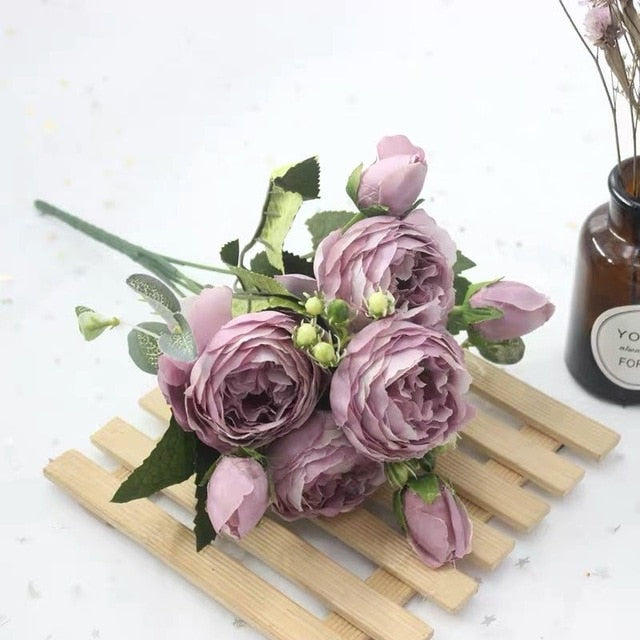 Artificial Peony Tea Rose Flowers