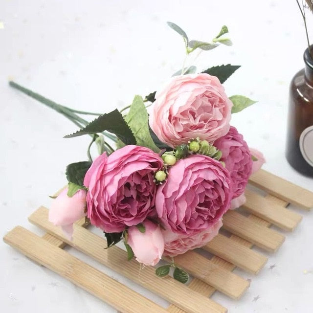 Artificial Peony Tea Rose Flowers