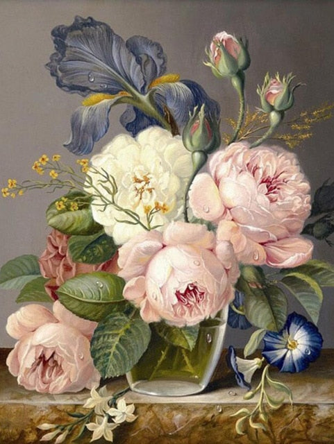 Evershine DIY Diamond Painting Flower Cross Stitch