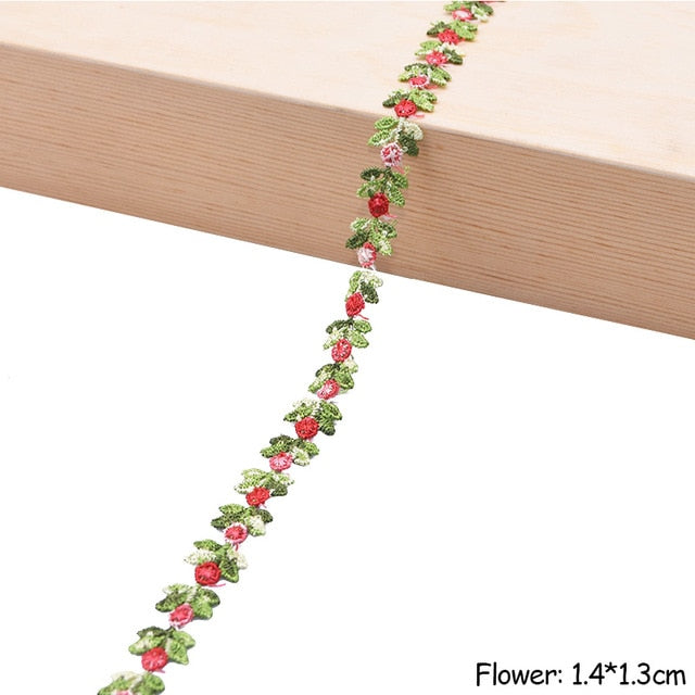 Flower Embroidered Lace Trim Ribbons Fabric Trim