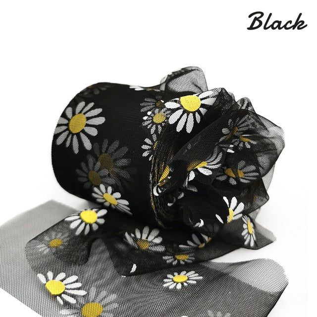 Daisy Flower Tulle Ribbon Roll
