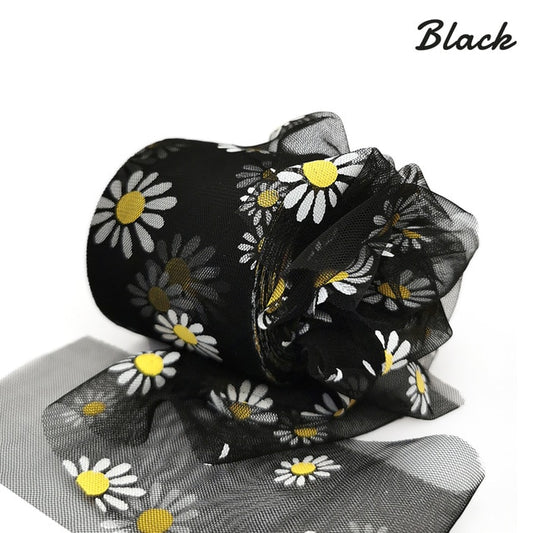 Daisy Flower Tulle Ribbon Roll