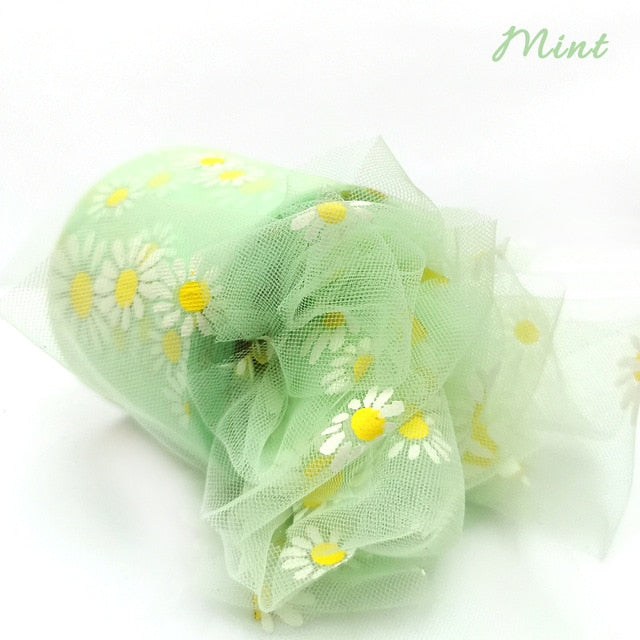 Daisy Flower Tulle Ribbon Roll